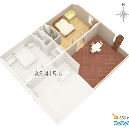 With Parking Space Kornic, Krk - 415 Apartamento